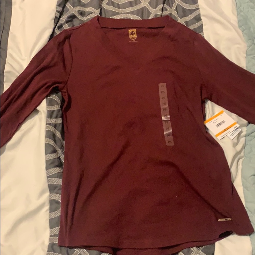 burgundy long sleeve